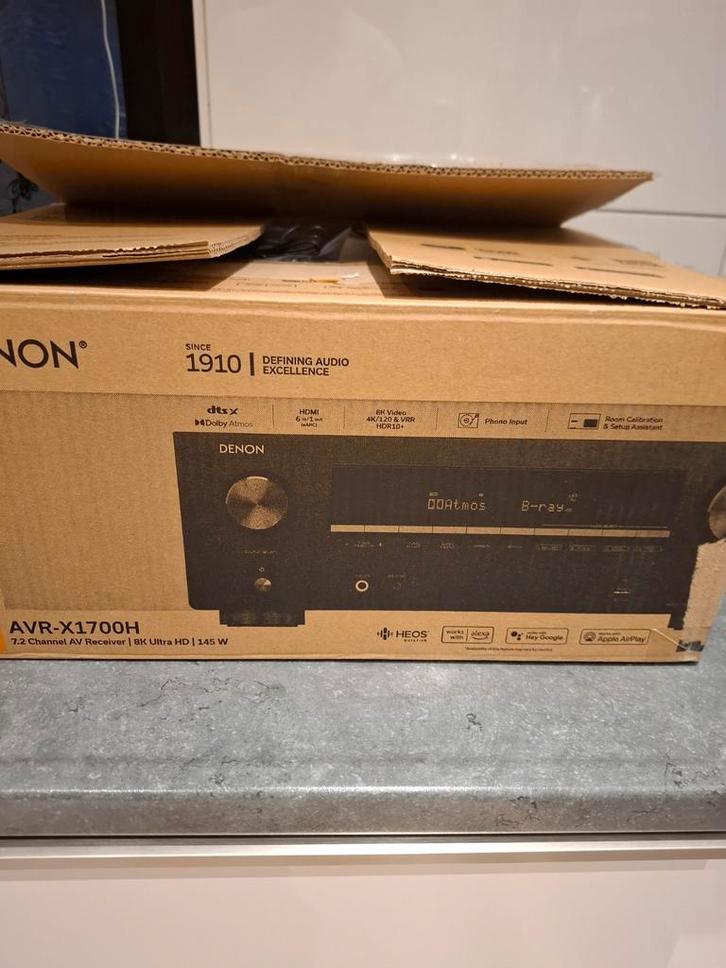 Denon AVR-X1700H DAB nieuw gekocht in 2024, Audio, Tv en Foto, Versterkers en Receivers, 120 watt of meer, Denon, Ophalen