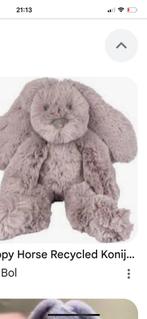 Old lila super zacht konijn happy horse 38 cm, Ophalen of Verzenden, Zo goed als nieuw, Konijn