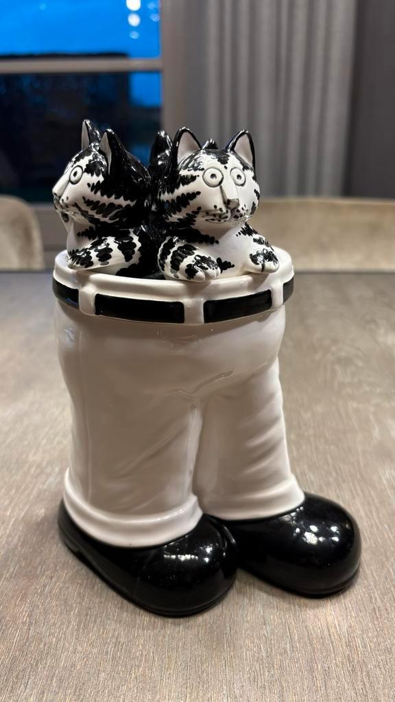 Vintage taste setter Kliban sigma Katten Pot, Huis en Inrichting, Woonaccessoires | Schalen en Manden, Gebruikt, Schaal, Overige vormen