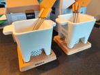 Boska fondue sets Bianco L - 4 personen (2 sets), Witgoed en Apparatuur, Fonduesets, Ophalen of Verzenden, Zo goed als nieuw, Waxinelicht