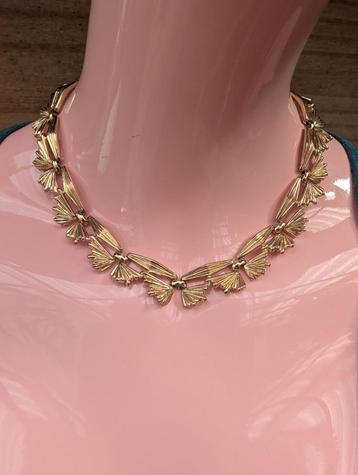 Vintage Trifari Gold-choker uit de jaren 40 beschikbaar voor biedingen