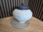 Mooie vaas met deksel handgemaakt., Ophalen, Steen, Overige kleuren, Zo goed als nieuw