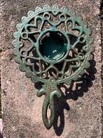 Gietijzeren brocante waxinelichthouder, klassiek groen, Ophalen