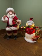 Prachtige Kerstdecorstie  Kerstman met Sneeuwpop uit USA, Diversen, Kerst, Ophalen of Verzenden, Zo goed als nieuw