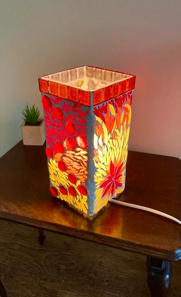 Vintage glaskunst lamp kunstenares Fabienne Leblond unicum. beschikbaar voor biedingen