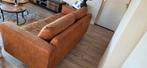 Bankstel: 2-zits & 2.5-zits bank in bruin leer, Huis en Inrichting, Banken | Bankstellen, Ophalen, Gebruikt, 150 tot 200 cm, Tweepersoons