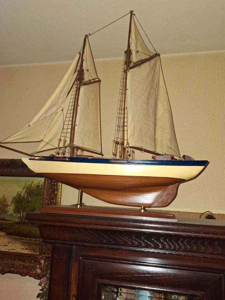 Handgemaakt Zeilschip Model, Antiek en Kunst, Antiek | Overige Antiek, Ophalen