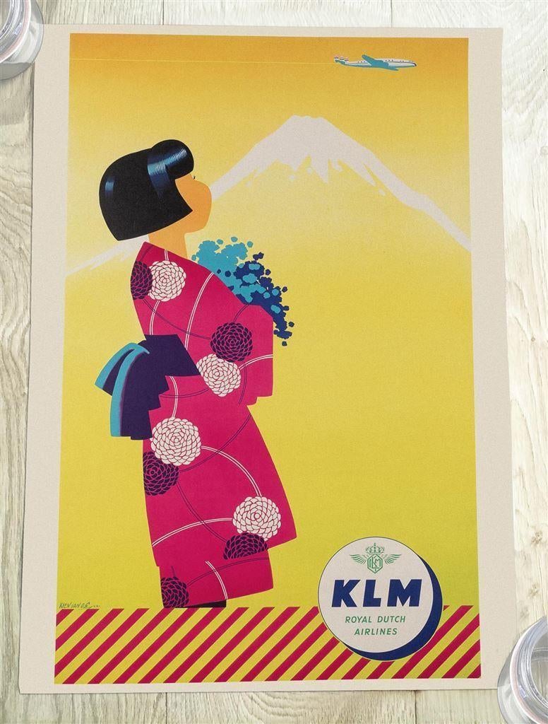 KLM Japan Luchtvaart affiche Reis Poster, Verzamelen, Luchtvaart en Vliegtuigspotten, Ophalen of Verzenden, Nieuw, Schaalmodel