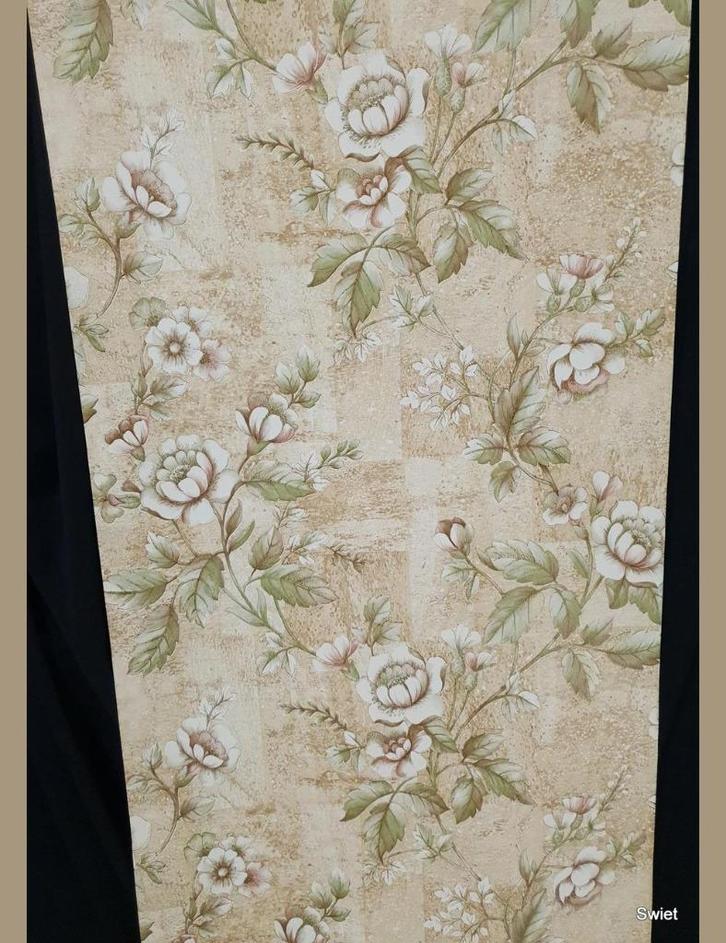 14019 bloemenbehang met kurkstructuur seventies stijl swiet, Huis en Inrichting, Stoffering | Behang, Groen, minder dan 10 m²