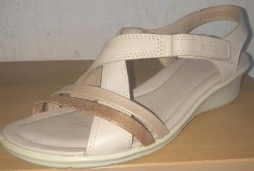 ECCO leren comfort sandalen. Zgan. Maat 39. beschikbaar voor biedingen