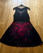 Gothic Spiral Jurk Maat L XL Zwart rood met rode rozen alto, Spiral, Verzenden, Zwart, Maat 46/48 (XL) of groter
