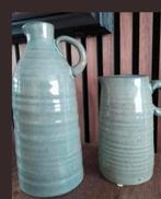 Groene vazen ( decoratie ), Huis en Inrichting, Woonaccessoires | Vazen, Ophalen, Minder dan 50 cm, Groen, Glas