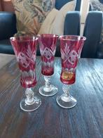 Set van 3 antieke likeurglaasjes, Antiek en Kunst, Antiek | Glas en Kristal, Ophalen of Verzenden