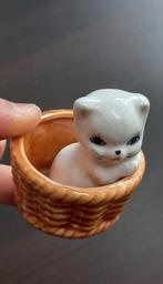 Vintage geglazuurd keramieken poes beeldje - nr 2, Antiek en Kunst, Antiek | Keramiek en Aardewerk, Ophalen of Verzenden