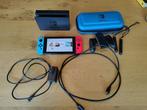 Nintendo switch original met accessoires, Met games, Ophalen of Verzenden, Zo goed als nieuw, Switch Original