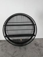 Zwart Bamboe Wandkastje Rond - Z.g.a.n., Ophalen, Zo goed als nieuw