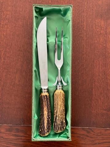 Luxe trancheerset + wildschaar ( Anton Wingen, Solingen)  beschikbaar voor biedingen