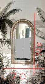 Mooie metalen spiegel - 125x70 cm, Ophalen, Gebruikt, 100 tot 150 cm, Overige vormen