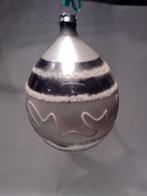 oude kerstbal druppel zilver H 7,5 cm, Ophalen, Gebruikt