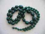 Apart *Oude Kralen Ketting Smaragd Groen* Vintage, Sieraden, Tassen en Uiterlijk, Antieke sieraden, Ophalen, Overige materialen