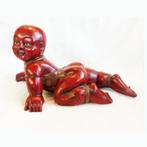 Grote houten baby boeddha, Huis en Inrichting, Woonaccessoires | Boeddhabeelden, Ophalen of Verzenden, Zo goed als nieuw