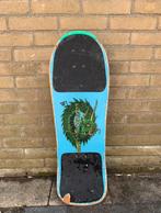 Blauw groen skateboard, Sport en Fitness, Skateboarden, Skateboard, Gebruikt, Ophalen