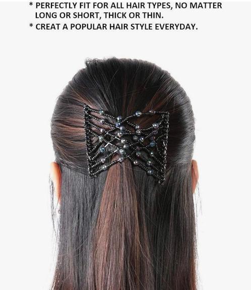 Nieuwe Magische haarkam met elastiekjes, dubbele kam, Sieraden, Tassen en Uiterlijk, Uiterlijk | Haarverzorging, Nieuw, Ophalen of Verzenden