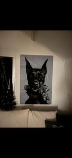 Plexiglas schilderij doberman, Huis en Inrichting, Ophalen of Verzenden, Zo goed als nieuw, Schilderij, 75 cm of meer