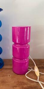 Vintage tafellamp hard roze glas, Huis en Inrichting, Woonaccessoires | Vazen, Ophalen of Verzenden, Zo goed als nieuw, Glas, Minder dan 50 cm