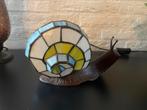 Tiffany style lampje slak, Huis en Inrichting, Minder dan 50 cm, Gebruikt, Ophalen of Verzenden, Glas
