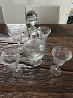 Wijnkaraf met 4 glazen, Ophalen, Zo goed als nieuw, Overige typen