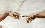 Michelangelo's 'De Schepping van Adam gips schilderij, Antiek en Kunst, Ophalen