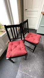 2 x IKEA Stefan stoeltjes met kussens, Huis en Inrichting, Stoelen, Ophalen, Gebruikt, Twee, Zwart