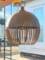 Hanglamp metaal/hout kralen, Huis en Inrichting, Ophalen, Zo goed als nieuw, Metaal, 50 tot 75 cm