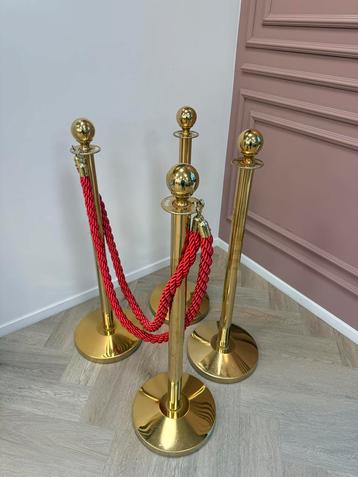 Afzetpaal met Koord - Goud beschikbaar voor biedingen