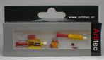 Artitec: set klassieke Shell benzinepompen en toebehoren., Hobby en Vrije tijd, Modeltreinen | H0, Overige merken, Gelijkstroom of Wisselstroom