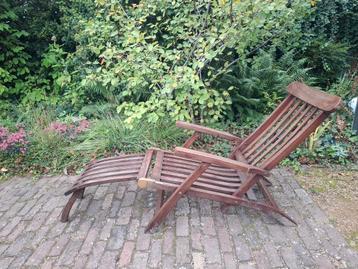 Teakhouten Deckchair / Ligbed beschikbaar voor biedingen