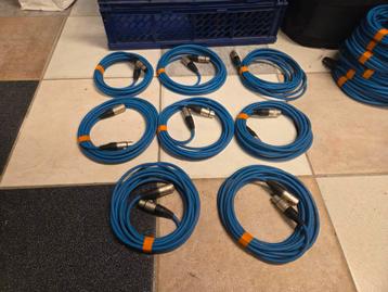 8x 3-polige XLR kabels - 5 meter neutrik stekkers  beschikbaar voor biedingen