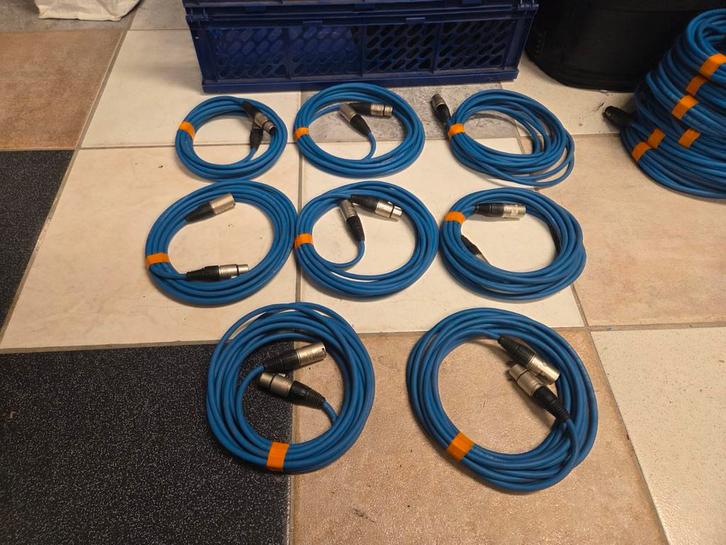 8x 3-polige XLR kabels - 5 meter neutrik stekkers, Muziek en Instrumenten, Kabels en Stekkers, Zo goed als nieuw, Apparatuur, Ophalen of Verzenden