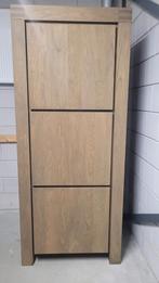 Massief eiken opbergkast Clear Goossens verweerd 80x190x60, Ophalen, Met deur(en), 200 cm of meer, Eikenhout