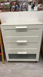 Ikea brimnes ladekast wit frosted glas 78x95cm, Huis en Inrichting, Kasten | Ladekasten, Ophalen, Gebruikt, 50 tot 100 cm, Glas