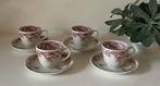 4 Villeroy & Boch Valeria rood koffiekop en schotels, Huis en Inrichting, Keuken | Servies, Ophalen of Verzenden, Zo goed als nieuw