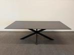 Rechthoekige eettafel HPL grijs steen 200x100, 100 tot 150 cm, 200 cm of meer, Ophalen of Verzenden, Zo goed als nieuw