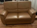 2 zits bank leer, Huis en Inrichting, Banken | Bankstellen, Ophalen, Tweepersoons, Zo goed als nieuw, Minder dan 150 cm