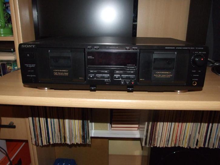 TE KOOP SONY TC-WE 435, Audio, Tv en Foto, Cassettedecks, Dubbel, Sony, Auto-reverse, High speed dubbing, Tape counter, Ophalen of Verzenden