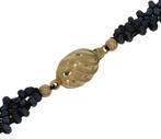 Hematiet edelsteen fraaie ketting 14k gouden slot dames, Ophalen of Verzenden, Goud, Ketting, Met edelsteen