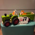 Houten Tractor met boer, paard en koe, Ophalen of Verzenden, Gebruikt