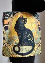 Jugendstil stijl totebag, zwarte kat, black cat, kat, Verzenden, Nieuw