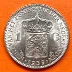 Nederland 1 Gulden 1939 Wilhelmina zilver kwaliteit!, Ophalen of Verzenden, Koningin Wilhelmina, Zilver