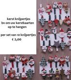 10 houten Kerstknijpers kerstkaart knijpers knijpertjes, Ophalen of Verzenden, Nieuw